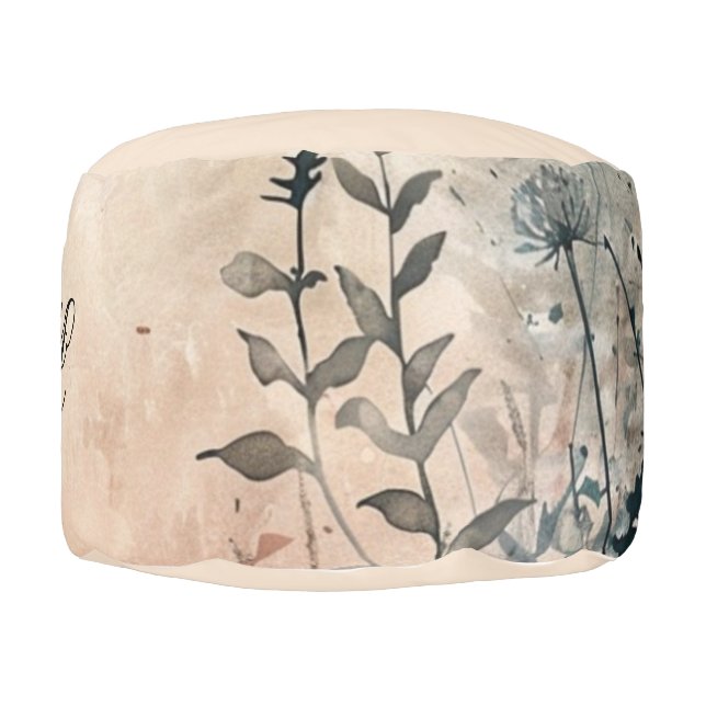 *~*  Fantasy MONOGRAM Forest Neutral Dreamy 82 Pouf (Right)