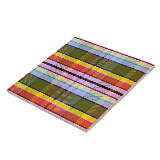 Fantasy Mood Plaid LD Ceramic Tile (Side)