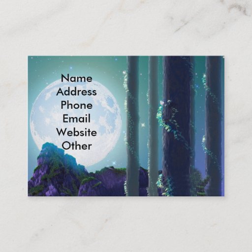 Customizable Fantasy Moon Business Cards