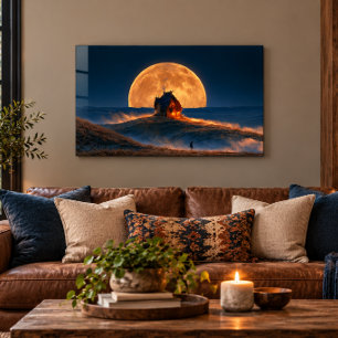 Fantasy Moon Cottage Acrylic Wall Art 36x24