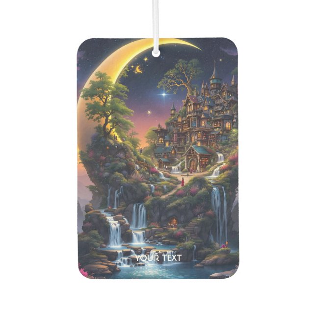 Fantasy Moon Waterfall Forest  Air Freshener (Front)