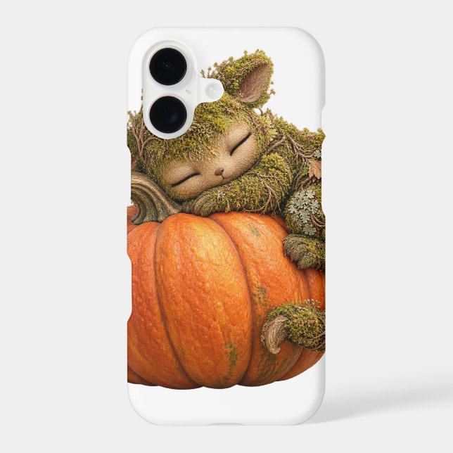Fantasy Moss Creature Hugging Pumpkin Phone Case (Back)