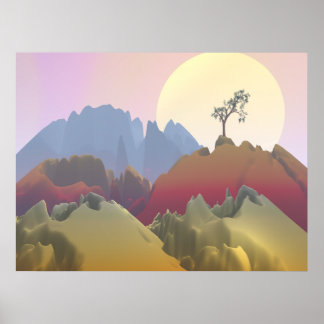 Fantasy Mountain Poster