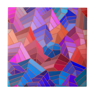 Fantasy Mountains View from the Sky Ceramic Tile