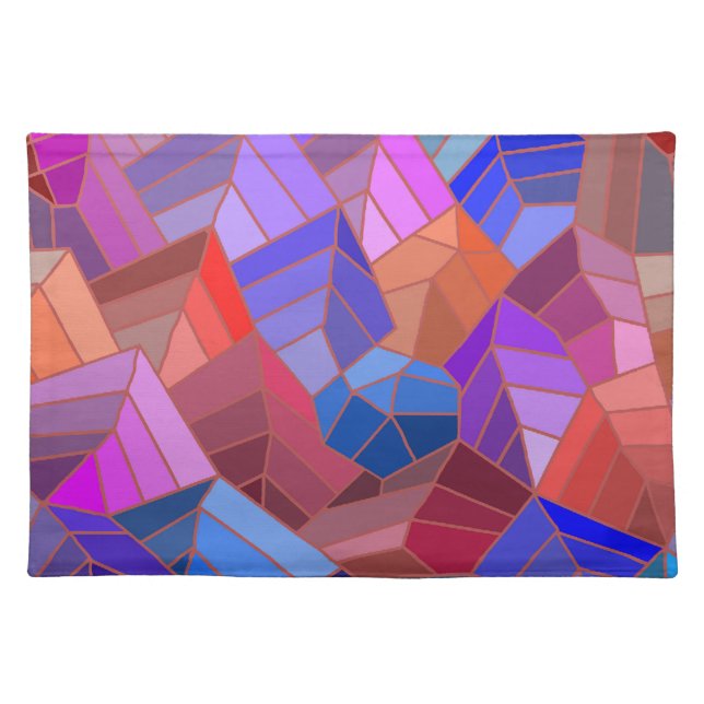 Fantasy Mountains View from the Sky Cloth Placemat (Front)