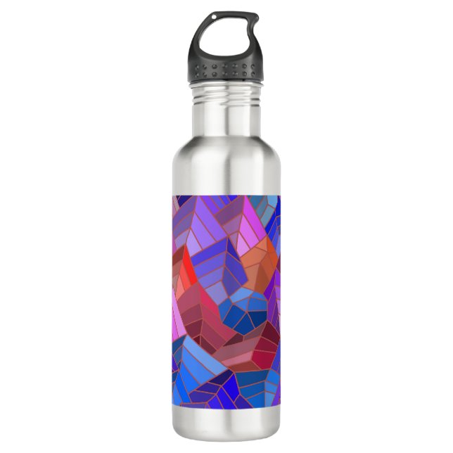 Fantasy Mountains View from the Sky Stainless Steel Water Bottle (Front)