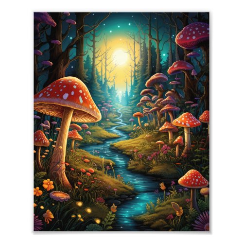 Fantasy Mushroom Forest Photo Print