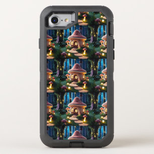 Fantasy mushroom house OtterBox defender iPhone SE/8/7 case