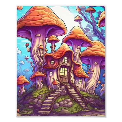 Fantasy Mushroom house  Photo Print