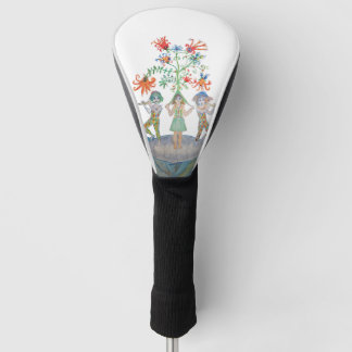 Fantasy Musicians on a Giant Fish Golf Head Cover
