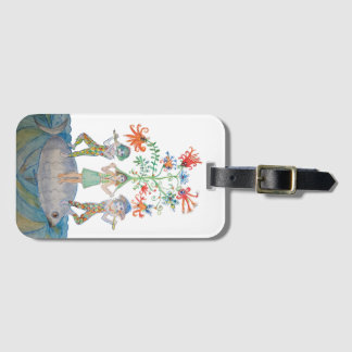 Fantasy Musicians on a Giant Fish Luggage Tag