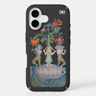 Fantasy Musicians on a Giant Fish iPhone 16 Case
