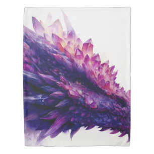 Fantasy Mystical Amethyst Crystal Dragon Beast Duvet Cover