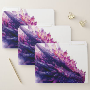 Fantasy Mystical Amethyst Crystal Dragon Beast File Folder