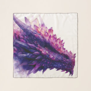 Fantasy Mystical Amethyst Crystal Dragon Beast Scarf