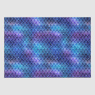 Fantasy Mythical Blue & Purple Dragon Scale Tissue Paper