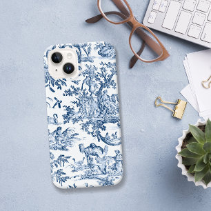 Fantasy Mythical Creatures Vintage Toile-Blue iPhone 14 Case