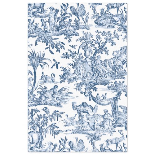 Fantasy Mythical Creatures Vintage Toile_Blue Tissue Paper