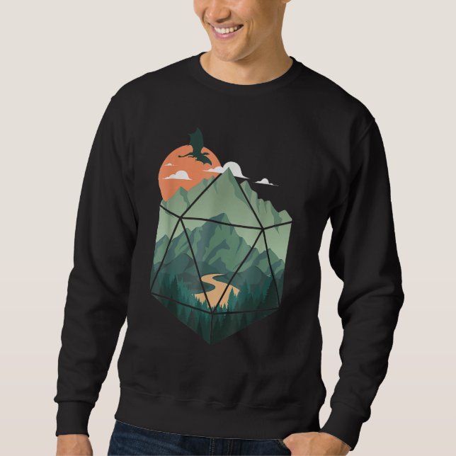 Fantasy Nerdy Gaming Geeky Gamer Sweatshirt (Front)