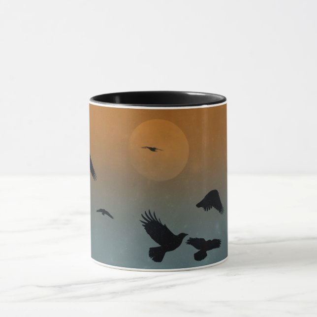 Fantasy Night Of A Full Moon And Crows Mug (Center)