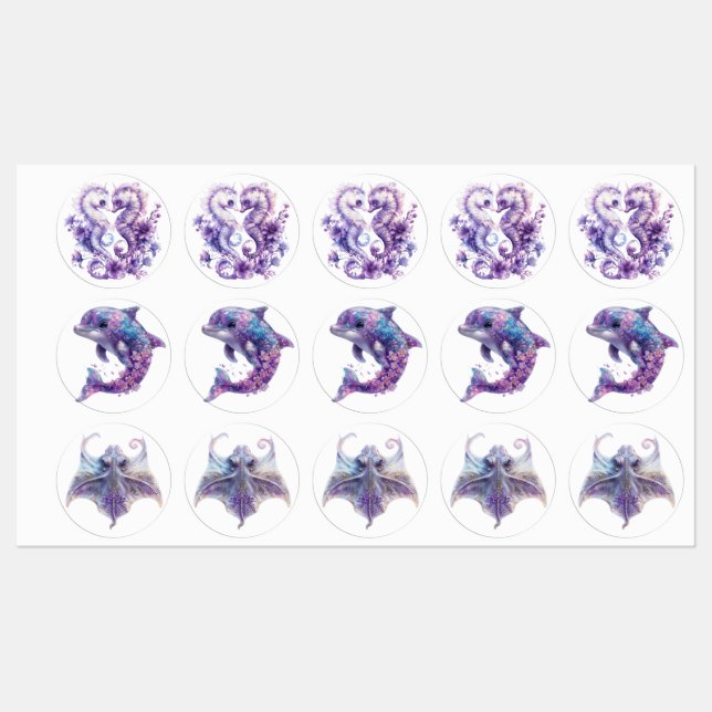 Fantasy Ocean Animals Labels (Sheet)