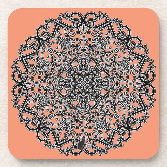 Fantasy Octa Glyph Dusk Coaster (Front)