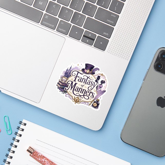 Fantasy of Manners Sticker (Laptop w/ iPhone)