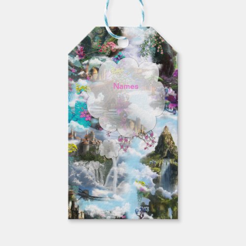 Fantasy Other worlds in the Clouds Gift Tags