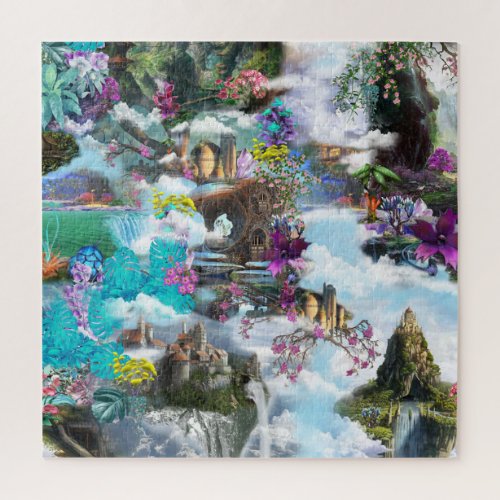 Fantasy Other worlds in the Clouds   Jigsaw Puzzle