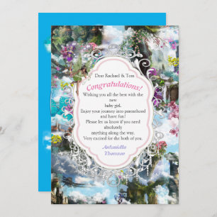 Fantasy Other worlds in the Clouds Thank You Card