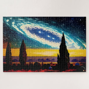 Fantasy Outer Space Cosmic Ballet Landscape Jigsaw Puzzle
