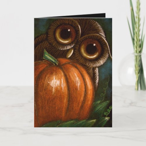 FANTASY OWL _ A PUMPKIN FOR ME CARD