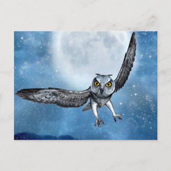 Fantasy Owl Postcard by RenderlyYours at Zazzle