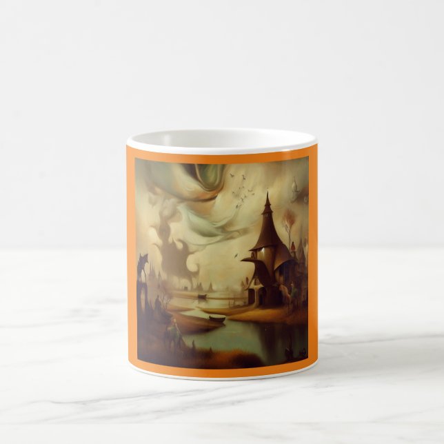 Fantasy Painting 3 - Medieval Landscape Coffee Mug (Center)