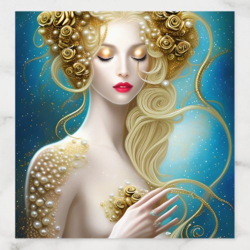Fantasy Painting of a Sensual Female Swimming Unde Envelope Liner