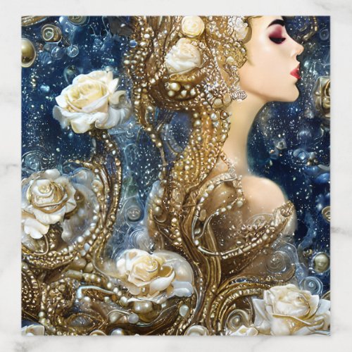 Fantasy Painting of a Sensual Female Swimming Unde Envelope Liner