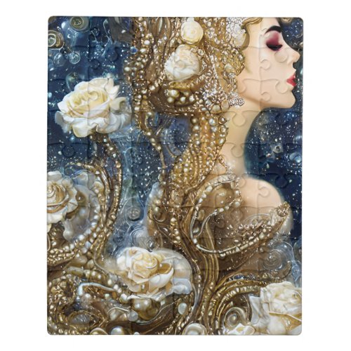 Fantasy Painting of a Sensual Female Swimming Unde Jigsaw Puzzle