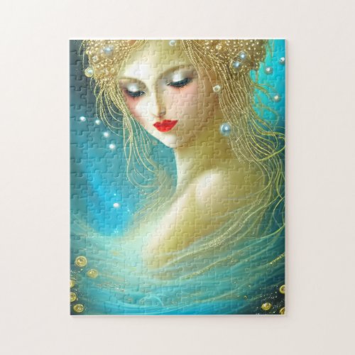 Fantasy Painting of a Woman Swimming with Exquisit Jigsaw Puzzle