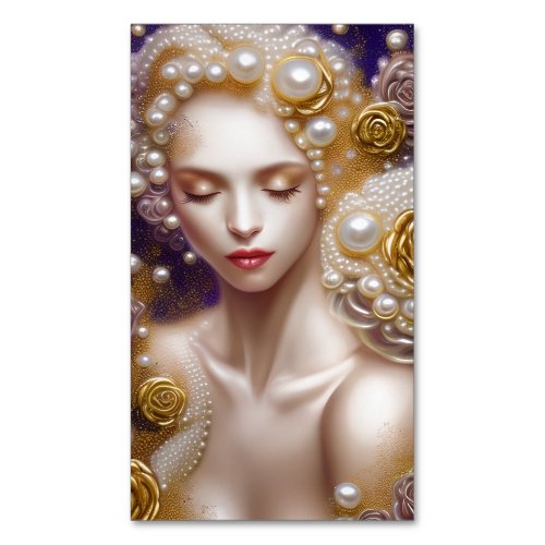Fantasy Painting SciFi Exquisite Delicate Filigree Business Card Magnet