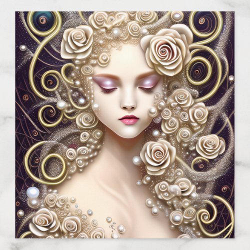 Fantasy Painting SciFi Exquisite Delicate Filigree Envelope Liner