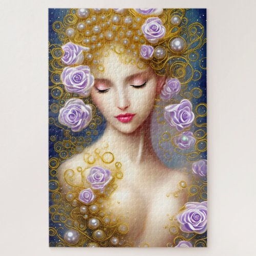 Fantasy Painting SciFi Exquisite Delicate Gold and Jigsaw Puzzle