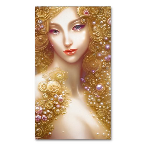 Fantasy Painting SciFi Exquisite Delicate Gold Int Business Card Magnet