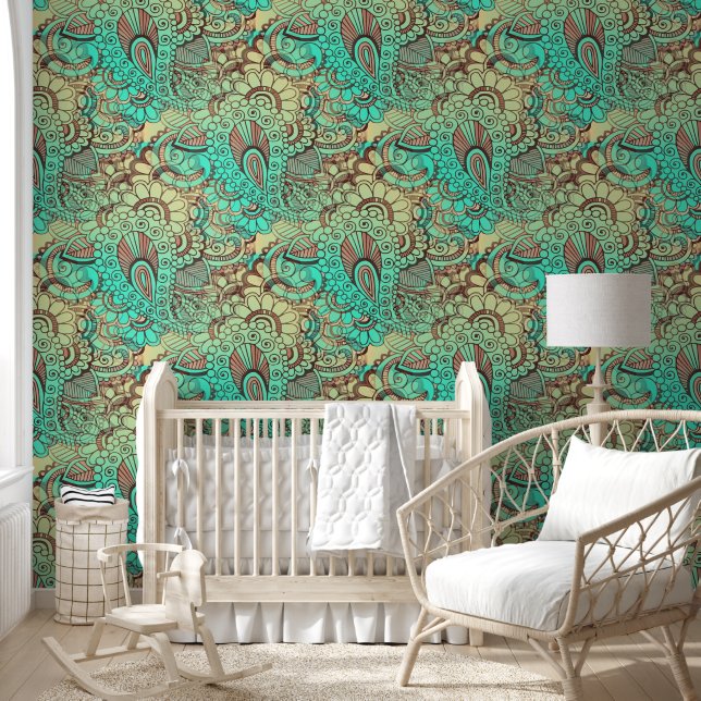 Fantasy Paisley Ornaments Seamless Pattern 10 Wallpaper (Kids)
