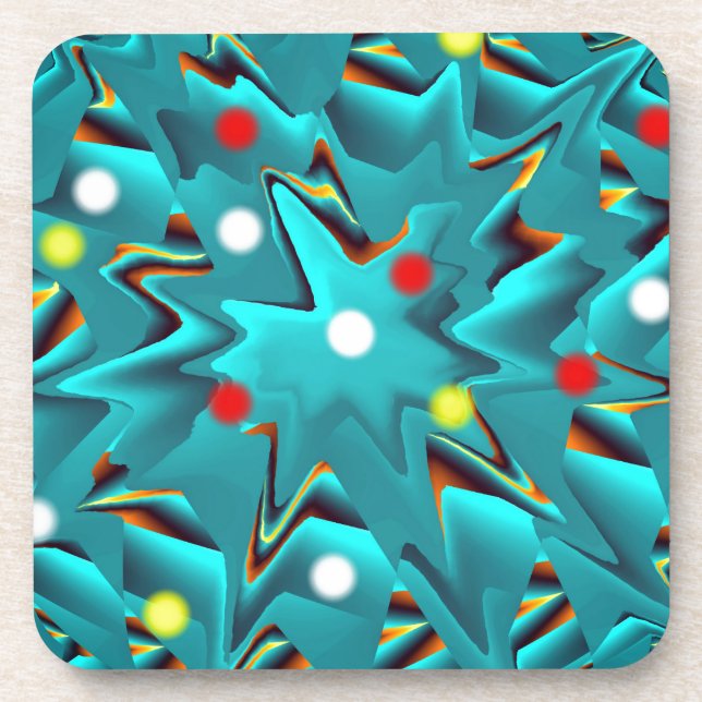 Fantasy pattern azul beverage coaster (Front)