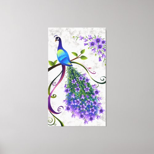 Fantasy Peacock  3 Panel Canvas Print