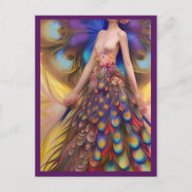 Fantasy Peacock Wedding Dress Fairytale Woodland