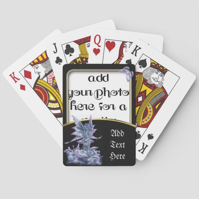 Fantasy Photo Frame Template Playing Cards (Back)