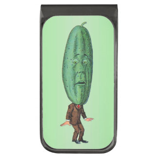 Fantasy Pickle Man Brown Suit Gunmetal Finish Money Clip