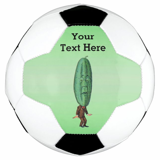 Fantasy Pickle Man Brown Suit Soccer Ball (Front)