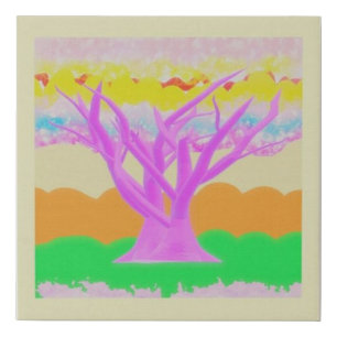 Fantasy picture parade with soft paster colors faux canvas print